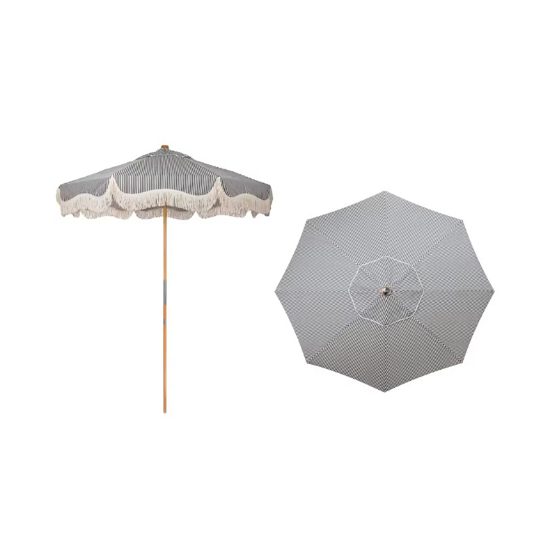 Semi-Automatic Tassel Beach Umbrella